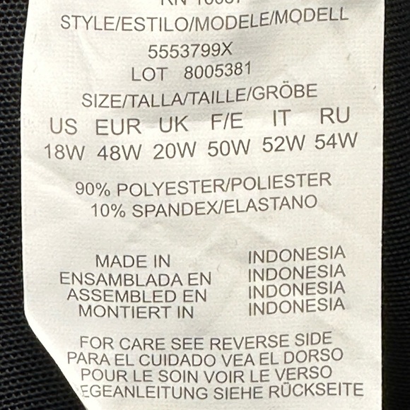 Swim Solutions Bow Front Tummy Control Thigh Minimizer Swim Dress - Black - 18W - Picture 5 of 9